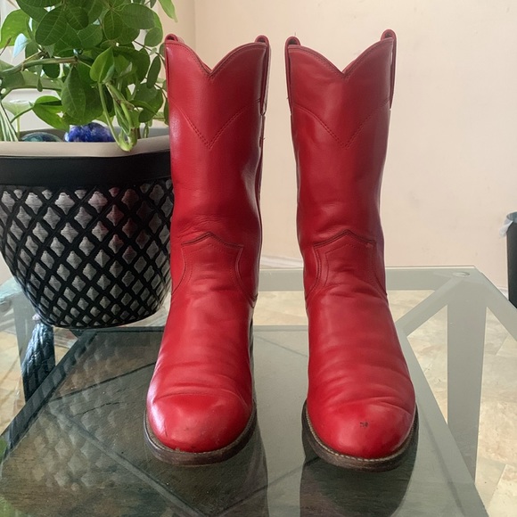 RARE🔥Vintage JUSTIN Western Roper Boots - Picture 2 of 12